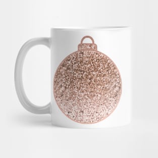 Rose gold Christmas bauble III Mug